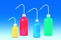 Coloured wash-bottles, narrow-neck, LDPE, set