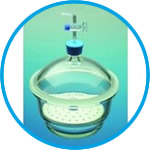 Vacuum-Desiccators, borosilicate glass 3.3, with plastic knob and stopcock