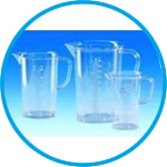 Graduated jugs, SAN, moulded graduations