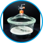 LLG-Desiccators, soda-lime glass, with lid, stopcock and porcelain plate