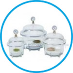 LLG-Vacuum desiccators, polycarbonate, round form, 