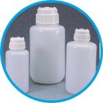 Wide mouth bottles Nalgene™, HDPE, with closure, PP