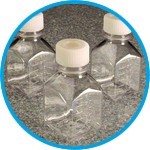 Media Bottles Nalgene™, PETG, square, with septum seal, Silicone / PTFE