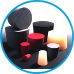 Silicone rubber stoppers