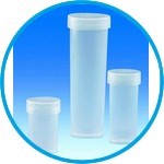 Sample containers, PP with snap on caps, LDPE