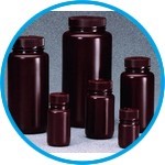 Wide-mouth bottles Nalgene™, HDPE, with screw cap, PP