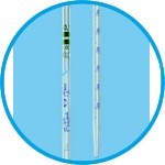 Graduated pipettes AR-GLAS®, class A, type graduated to contain, blue graduations
