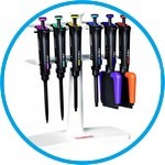 Pipette stand for single and multichannel microliter pipettes F1 / F2