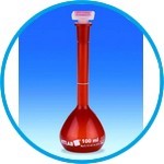 Volumetric flasks VITLAB® UV-protect, PMP, Class A with NS stoppers, PP