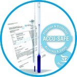 Precision thermometer ACCU-SAFE, similar ASTM, stem type