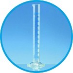 Measuring cylinders, borosilicate glass 3.3, tall form, class A, blue graduated