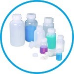 Wide-necked bottle, LDPE, transparent