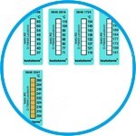 8-step irreversible temperature strips testoterm®