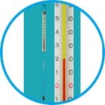 Straight stem thermometers