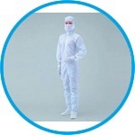 Overall for cleanroom ASPURE, polyester, with integrated hood