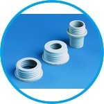 Bottle-thread adapters, PP and ETFE