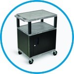 Laboratory Trolleys, HDPE, with cabinet