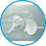 Disposable funnels, PS, white