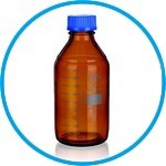 Laboratory bottles, borosilicate glass 3.3, GL45, amber