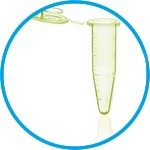 Reaction tubes with attached lid, BIO-CERT® PCR QUALITY