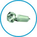 LLG-Hexagonal hollow stoppers, borosilicate glass 3.3, pointed