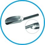 Chemical scoops, stainless steel 1.4301, with welded handle