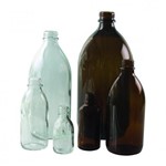 RIXIUS Narrow neck bottles, amber glass 1-0201-0500-25-G